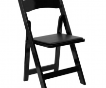 Chair – Folding Chair – Padded Seat – Black