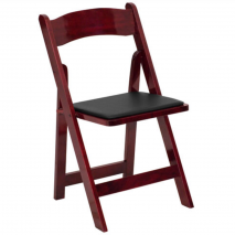 Folding Chair – Padded Seat – Mahogany