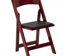 Chair – Folding Chair – Padded Seat – Mahogany