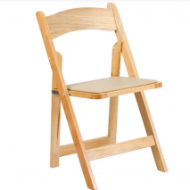 Folding Chair – Padded Seat – Natural