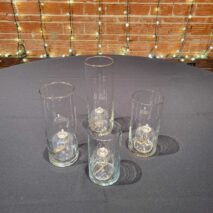 Clear Glass Vase with Oil Candle – Cylinder 10.5 inch tall