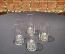 Clear Glass Vase with Oil Candle – Cylinder 10.5 inch tall